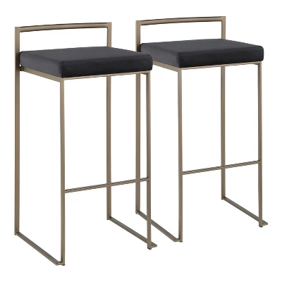 Set Of 2 Fuji Industrial Stackable Barstools - LumiSource - Image 8