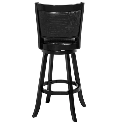 Brannon Swivel Height Barstool Black/Faux Croc Skin - Hillsdale Furniture - Image 4