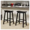 Set Of 2 29" Pomeroy Saddle Barstool Black - Christopher Knight Home