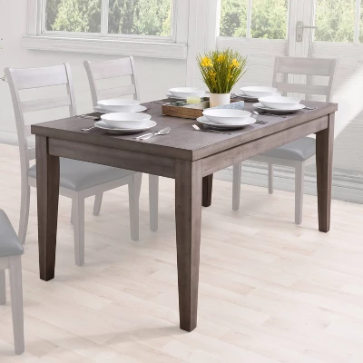 New York Wood Dining Table Washed Gray - CorLiving - Image 3