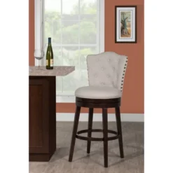 Edenwood Swivel Counter Height Barstool Cream - Hillsdale Furniture
