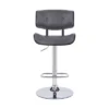 Brooklyn Adjustable Faux Leather Metal Barstool - Armen Living