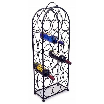 Sorbus 23 Bottle Metal Wine Rack (Black) - Image 4