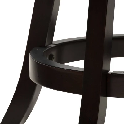 Set Of 2 Woodgrove Counter Height Barstools With Slat Backrest Dark Cappuccino White - CorLiving - Image 7