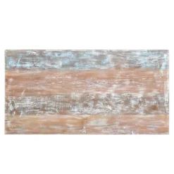 83" Driftwood Recycled Carved Dining Table Brown - Timbergirl