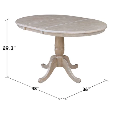 36" Harry Round Extendable Dining Table With 4 Chairs - International Concepts - Image 3
