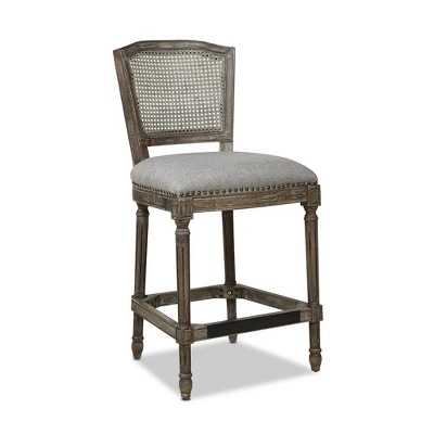 Jennifer Taylor Home Triomphe Rattan Wicker High Back Armless Counter Bar Stool