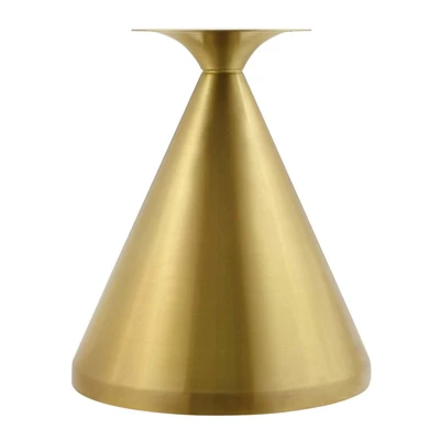 40" Tupelo Round Wood Dining Table Gold White - Modway - Image 2