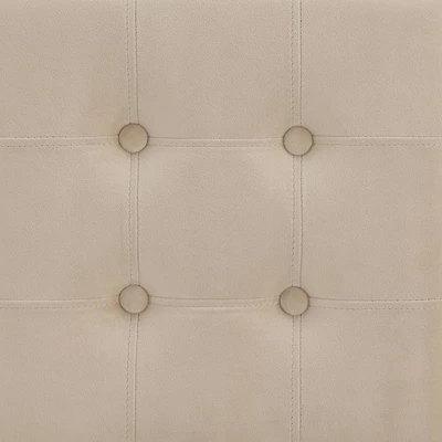 24" Set Of 2 Ervyn Gold Finish Velvet Button Tufted Counter Height Chairs - Inspire Q - Image 7