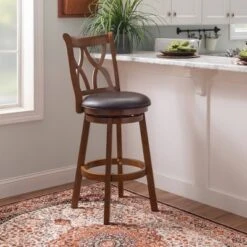 Madison Counter Height Barstool Rustic Oak - Powell Company