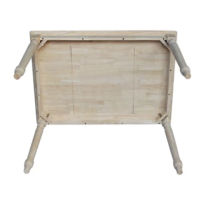 30" X 42" Solid Wood Dining Table Unfinished - International Concepts - Image 5