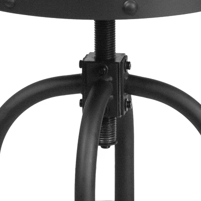 Flash Furniture 24'' Counter Height Stool With Swivel Lift Black LeatherSoft Seat - Image 7