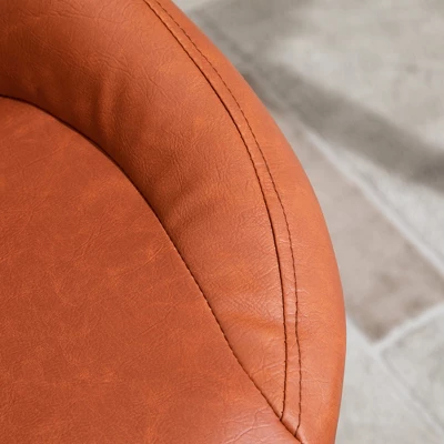 HOMCOM Modern Bar Stools Set Of 2 Swivel Bar Height Barstools Chairs With Adjustable Height, Round Heavy Metal Base, And Footrest - Image 5