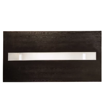 7pc StevensonĀ Glass Insert Open Shelf W/Led Lights Dining Table Set Black - HOMES: Inside + Out - Image 2