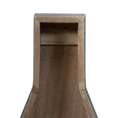 Single Bottle Rustic White Wood Wall Mount Wine Rack - Foreside Home & Garden - Image 4