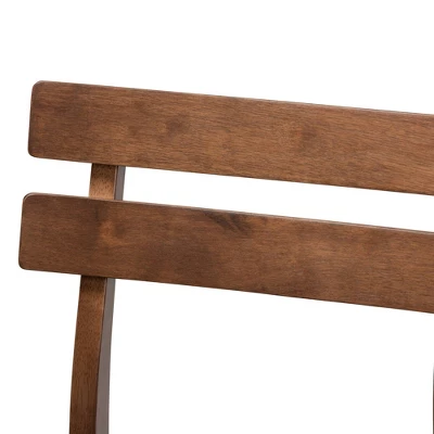 Set Of 2 Larine Wood Counter Height Barstools Dark Gray/Walnut - Baxton Studio - Image 3