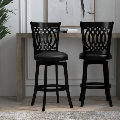 30" Van Draus Swivel Barstool Metal/Black - Hillsdale Furniture - Image 11