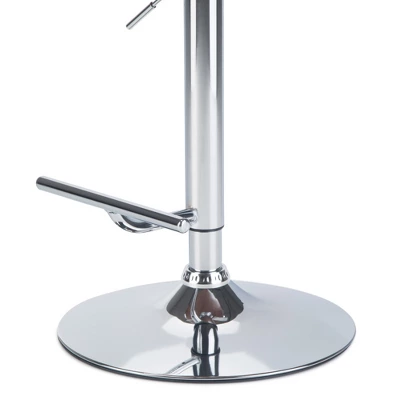 Avondale Bentwood Adjustable Height Gas Lift Barstool Linen Fabric - Wyndenhall - Image 7