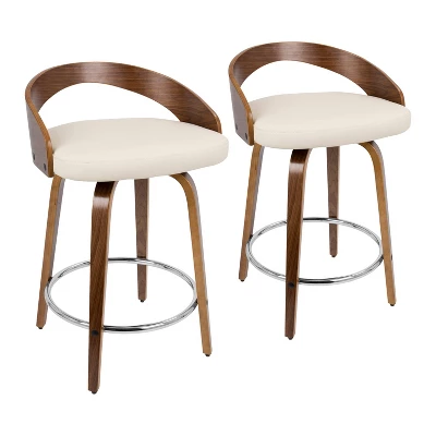 Set Of 2 Grotto Upholstered Counter Height Barstools - Lumisource - Image 17