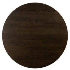 Motion Oak And Metal Round Dining Table Brown - Armen Living