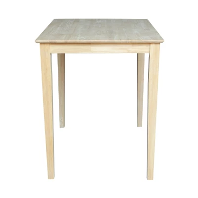 30" X 42" Solid Wood Counter Height Table Unfinished - International Concepts - Image 2