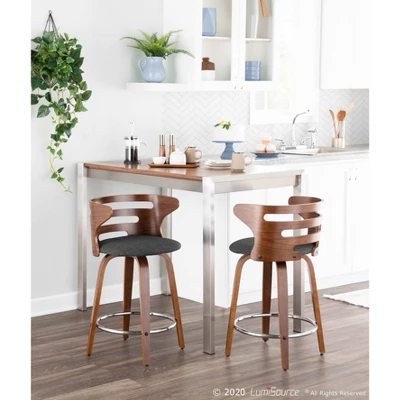 Set Of 2 Cosini Upholstered Counter Height Barstools - Lumisource - Image 8