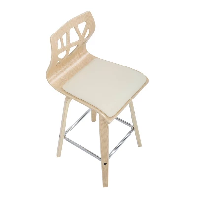 Set Of 2 Folia Upholstered Counter Height Barstools - Lumisource - Image 6