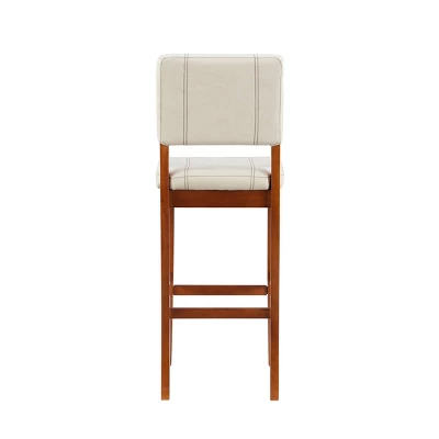 Milano Padded Barstool Upholstered Seat & Back - Linon - Image 5