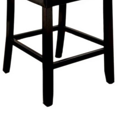 Set Of 2 Contemporary Counter Height Barstools Black - Benzara - Image 3
