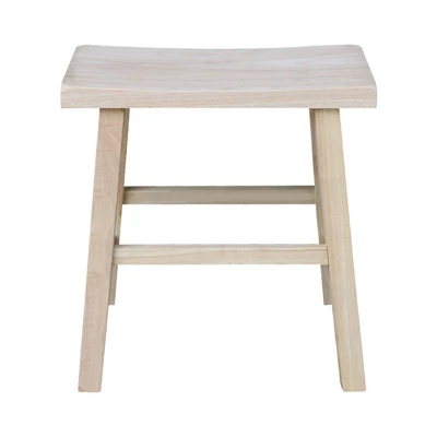 18" Saddle Seat Stool Hardwood Natural - International Concepts