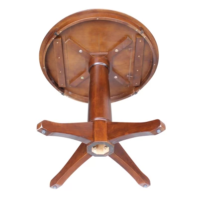 30" Nick Round Top Pedestal Table Espresso - International Concepts - Image 3