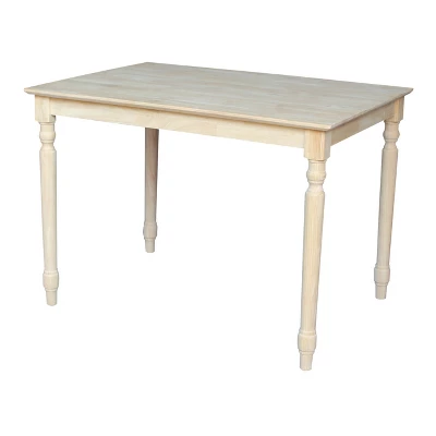 30" X 42" Solid Wood Dining Table Unfinished - International Concepts - Image 7