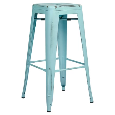 Set Of 2 30" Bristow Antique Metal Barstool - OSP Home Furnishings - Image 3
