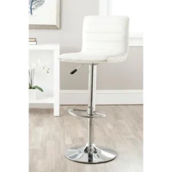 Arissa Swivel Bar Stool - White - Safavieh