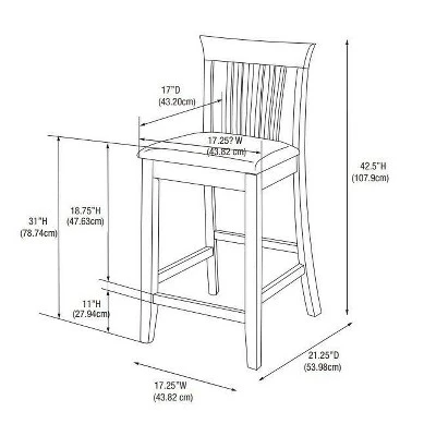 30" Torino Craftsmen Barstool - Linon - Image 9
