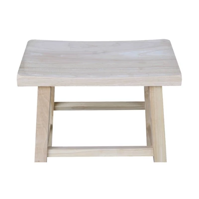 18" Saddle Seat Stool Hardwood Natural - International Concepts - Image 3