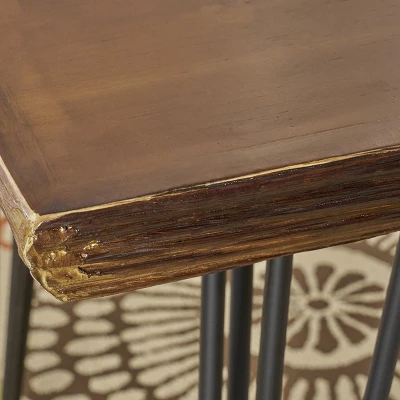 70.5" Chana Industrial Live Edge Rectangular Dining Table Natural - Christopher Knight Home - Image 2