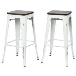 Set Of 2 30" Emil Square Counter Height Barstools - Carolina Chair & Table