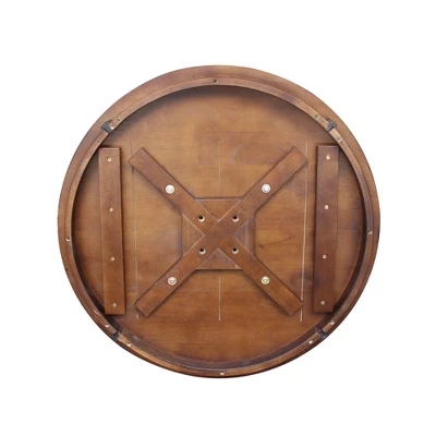 30" Nick Round Top Pedestal Table Espresso - International Concepts - Image 4