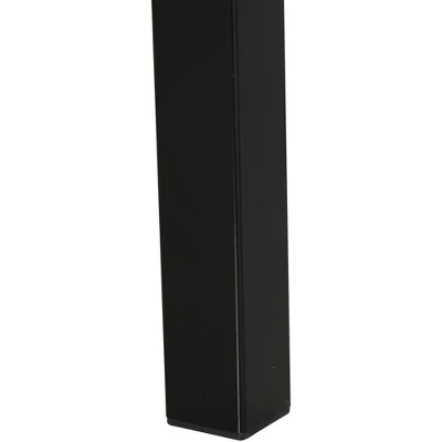 HOMCOM 5 Piece Dining Room Table Set With 4 Metal Frame Chairs For Kitchen, Dinette, Breakfast Nook, Grey - Image 5