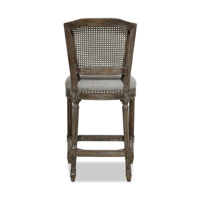 Jennifer Taylor Home Triomphe Rattan Wicker High Back Armless Counter Bar Stool - Image 3