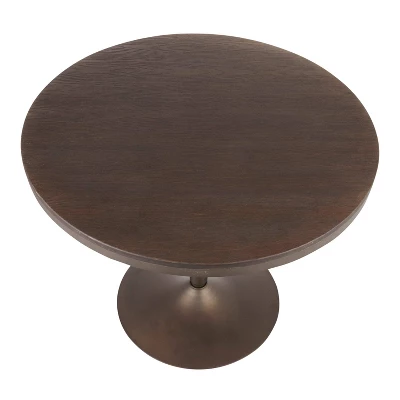 36" Dakota Industrial Round Dining Table - LumiSource